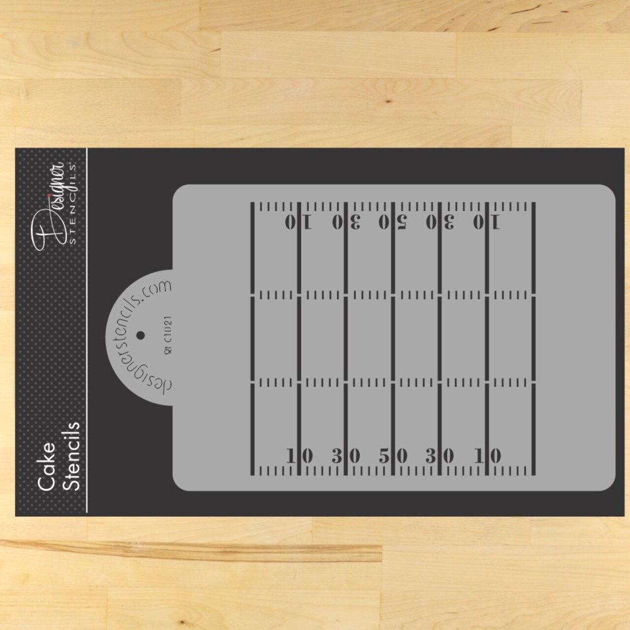 Football Field 1/4 Sheet Cake Stencil | C1021 by Designer Stencils | Cake Decorating Tools |